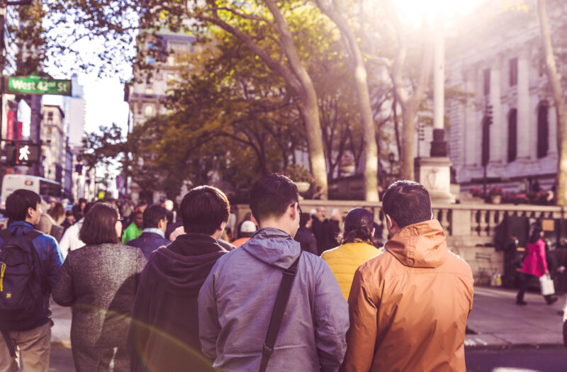 Busy Sidewalk Free Stock Photo