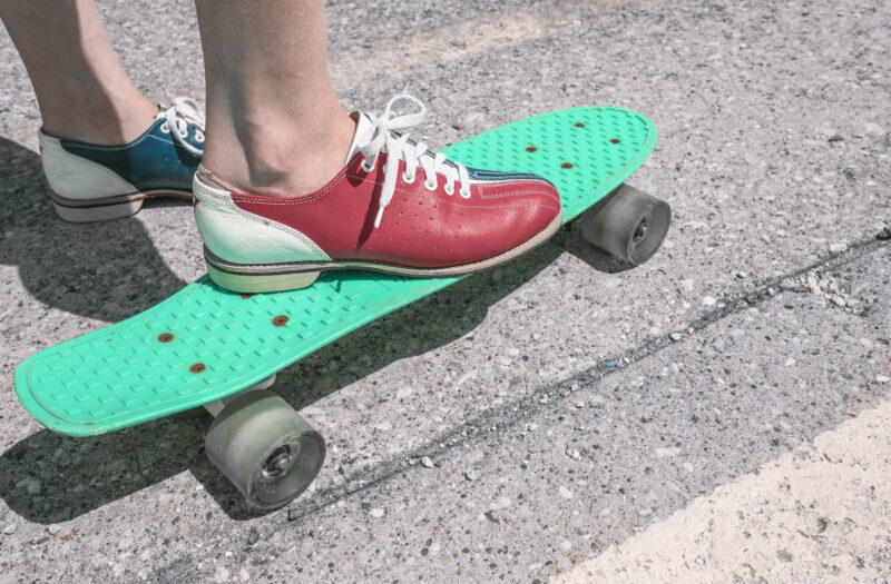 Shoes and Skateboard Free Stock Photo