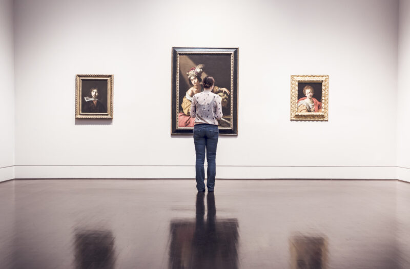 Man in Art Gallery Free Stock Photo