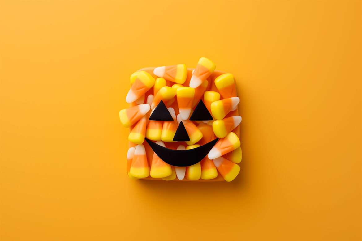 Candy Corn Halloween Pumpkin Free Stock Photo