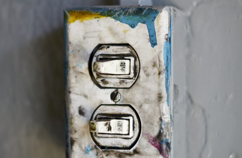 Dirty Light Switch Free Stock Photo