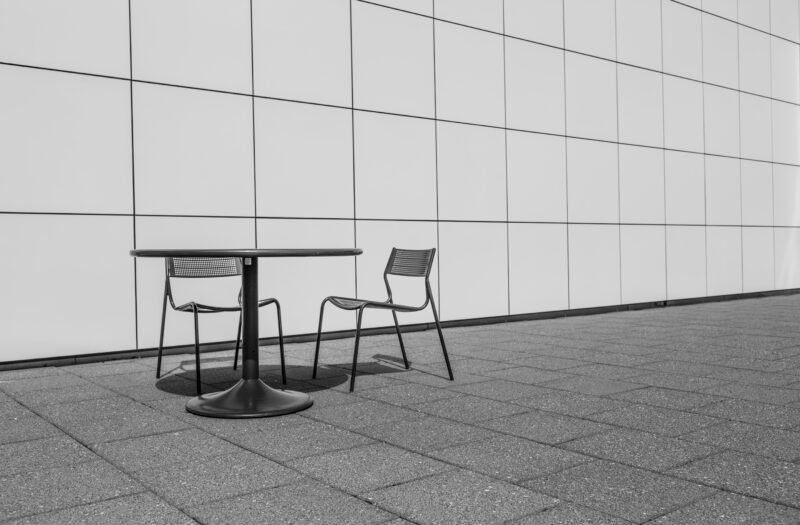 Empty Patio Seats Free Stock Photo