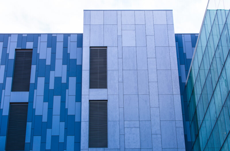 Blue Building Free Stock Photo