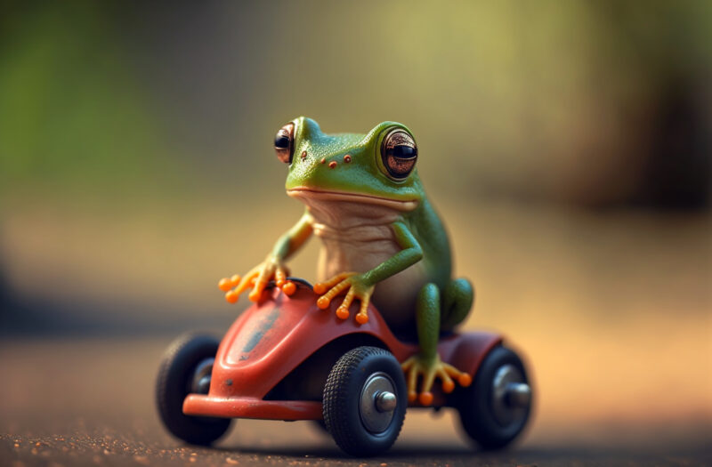 Cute Green Frog Free Stock Photo