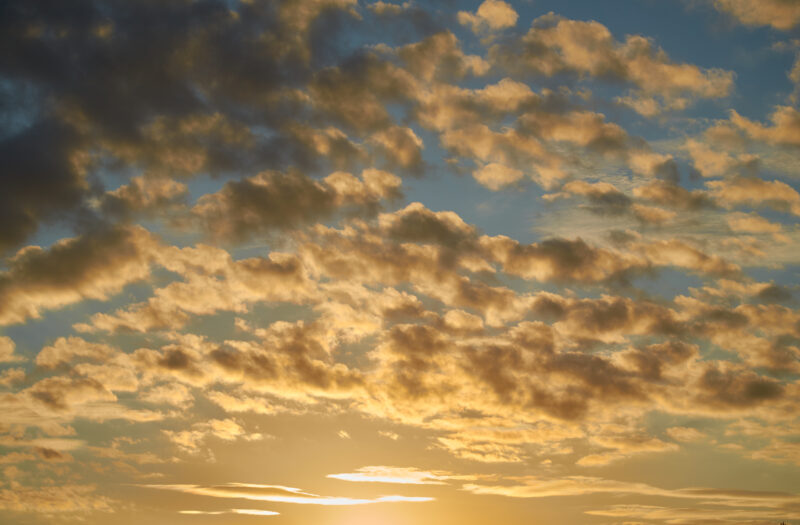 Golden Clouds Dusk Free Stock Photo