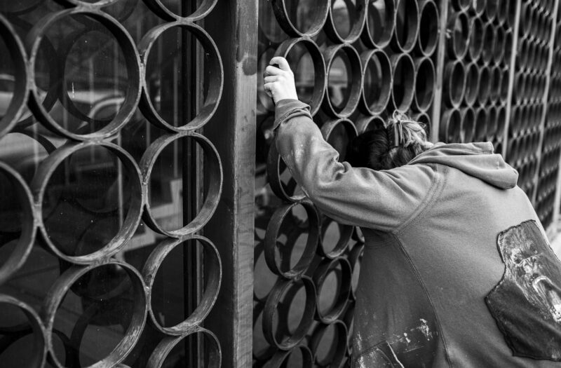 Person on the Fence Free Stock Photo