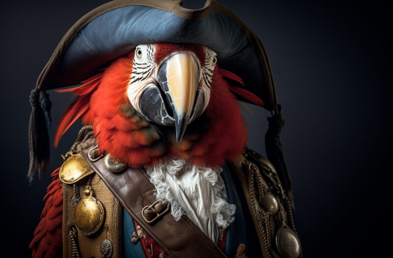 Pirate Bird Parrot Free Stock Photo