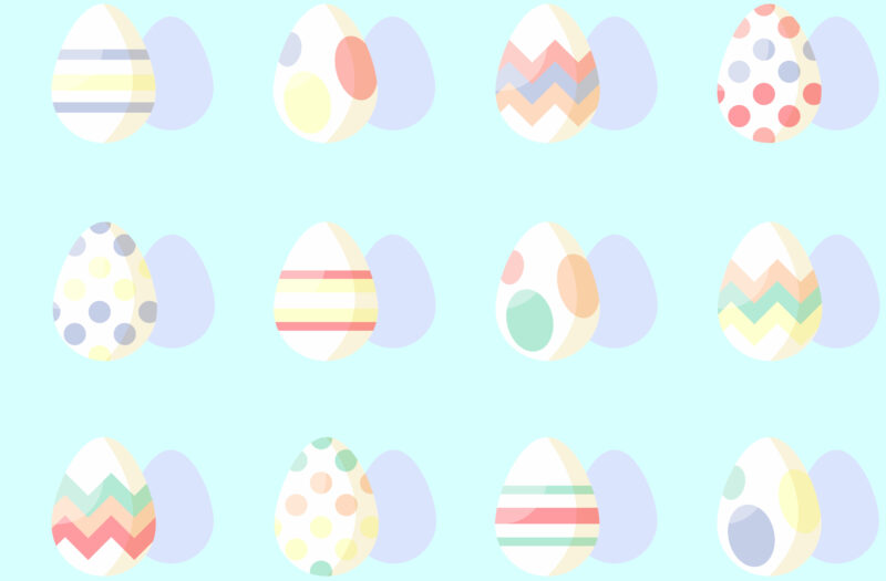 Pastel Easter Eggs Free Stock Photo