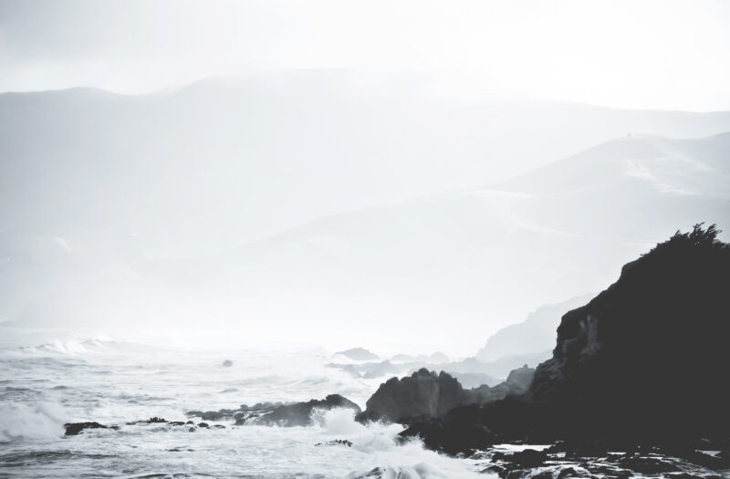 Waves Crashing on Rocks Free Stock Photo